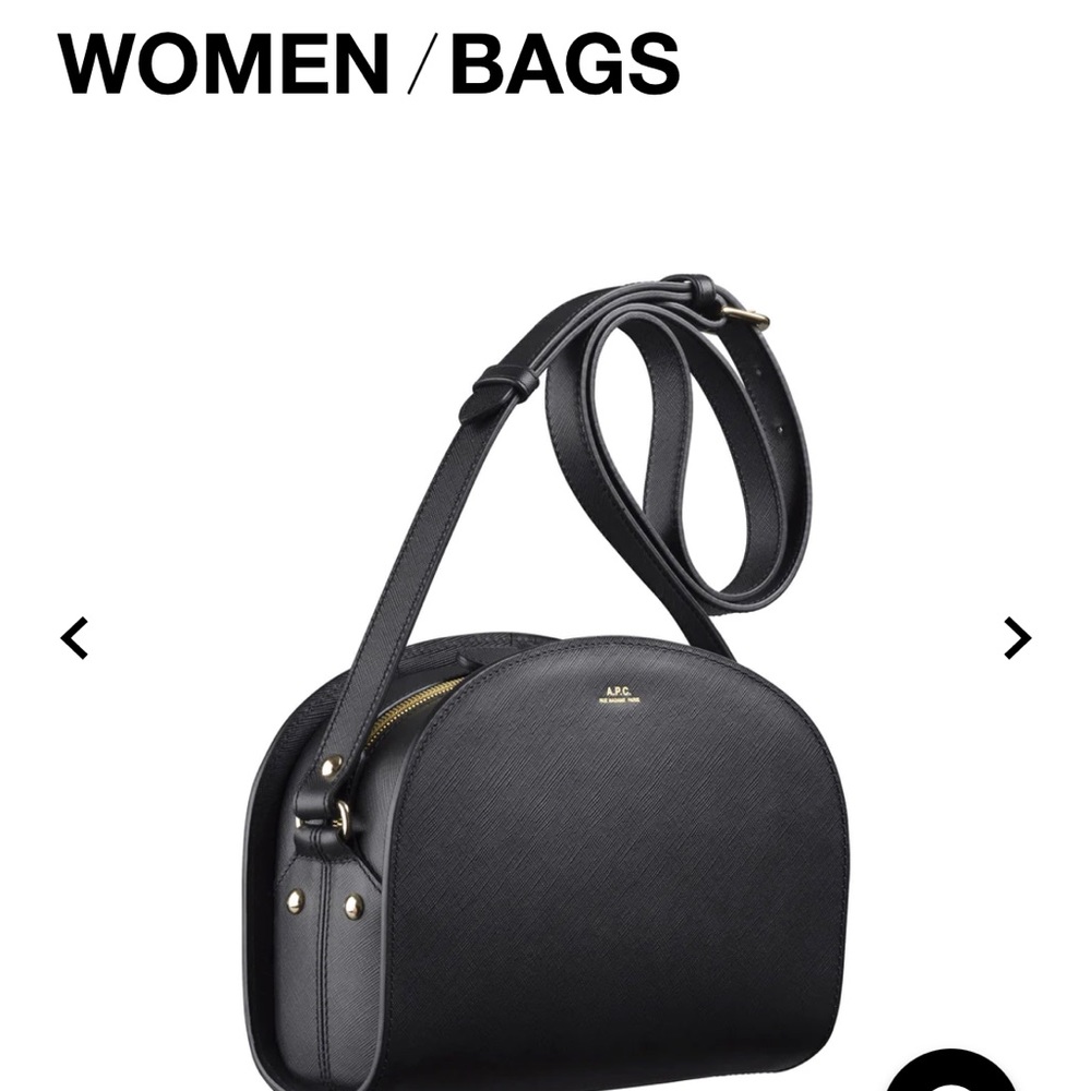 A.P.C. Demi-Lune bag in embossed calfskin leather - Picture 2 of 2